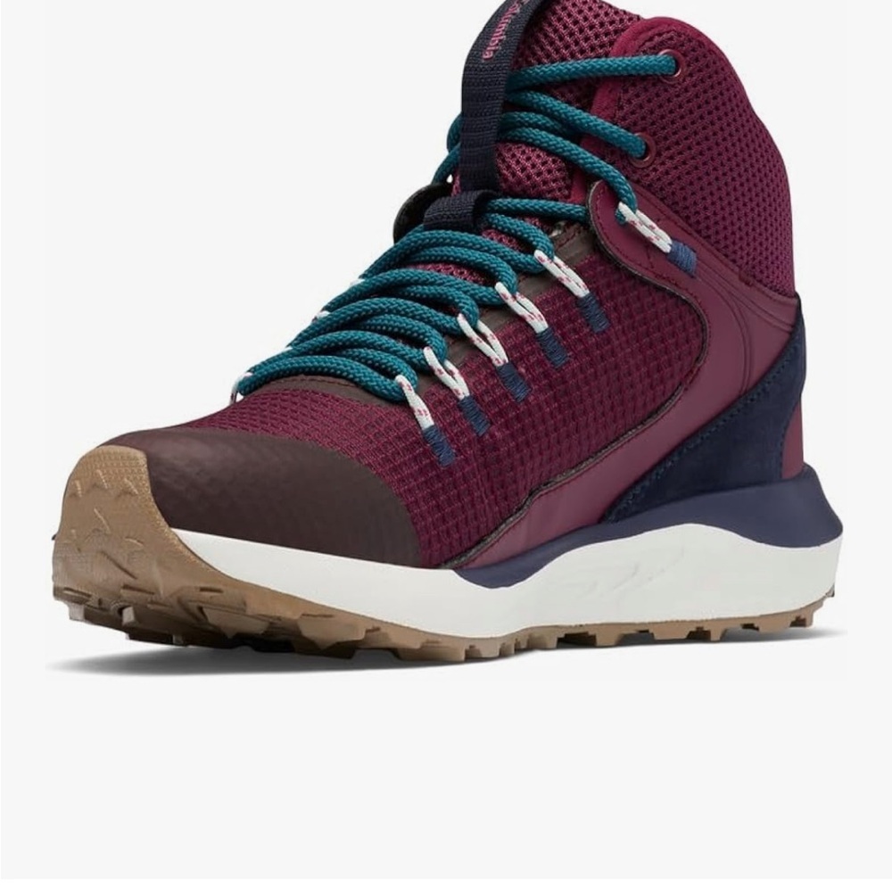 NIB Women's Columbia Trailstorm Mid Waterproof Hiking Boots size 11 Marionberry - Picture 2 of 11